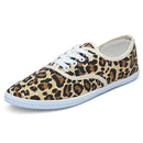 CITYCROSS plain women sneakers 2018 simple design flats lace up canvas shoes for girl's and women-Leopard-5.5-JadeMoghul Inc.