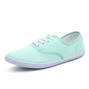 CITYCROSS plain women sneakers 2018 simple design flats lace up canvas shoes for girl's and women-Light Green-6-JadeMoghul Inc.