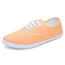 CITYCROSS plain women sneakers 2018 simple design flats lace up canvas shoes for girl's and women-Light Orange-5.5-JadeMoghul Inc.
