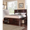 C.King Bed With 6 Under Bed Drawers, Espresso Finish-Panel Beds-Brown-Pine Wood Mdf Birch Veneer Plywood-JadeMoghul Inc.