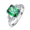 Classic 10.75ct Nano Russian Emerald Ring Emerald Cut Solid 925 Sterling Silver Ring Set Best Brand Fine Jewelry For Women-6-925 Silver Ring-JadeMoghul Inc.