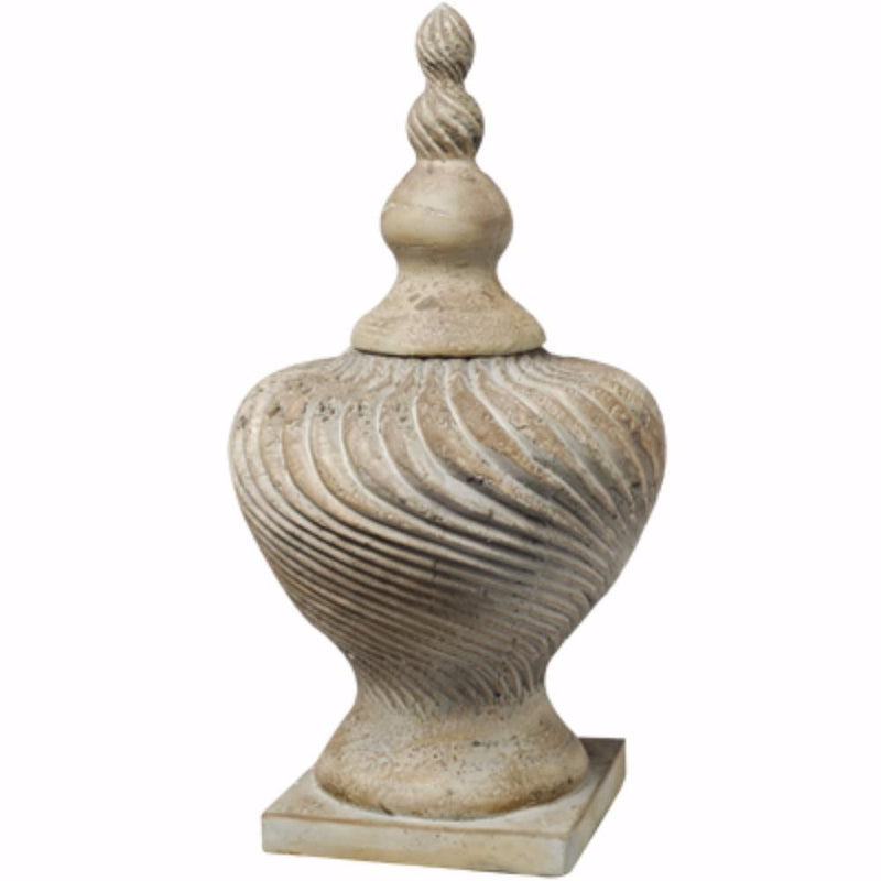 Classic Ceramic Vase with Lid-Vases-White-MAGNESIAN Glass fiber-JadeMoghul Inc.
