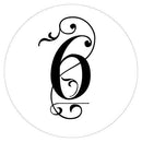 Classic Deco Die-cut Printed Number Cling Numbers 19-24 Lavender (Pack of 6)-Table Planning Accessories-Black-JadeMoghul Inc.