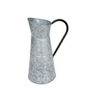 Classic Galvanized Metal Jug With Handle, Gray-Kitchen Canisters and Jars-Gray-Metal-JadeMoghul Inc.