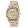 Classic Heavy Chain Quartz Watch With Crystal Encrusted Dial-Gold-JadeMoghul Inc.