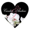 Classic Orchid Heart Sticker Plum (Pack of 1)-Wedding Favor Stationery-Plum-JadeMoghul Inc.
