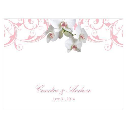Classic Orchid Note Card Plum (Pack of 1)-Weddingstar-Red-JadeMoghul Inc.