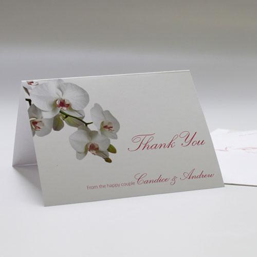 Classic Orchid Thank You Card Plum (Pack of 1)-Weddingstar-Red-JadeMoghul Inc.