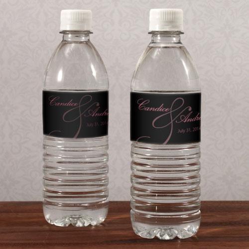 Classic Orchid Water Bottle Label Plum (Pack of 1)-Reception Stationery-Pastel Pink-JadeMoghul Inc.