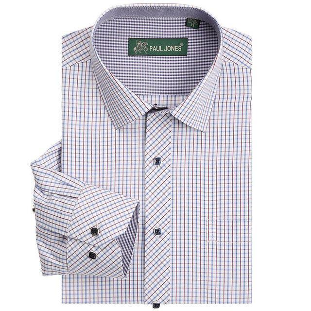 Classic Plaid Shirt / Dress Shirt / Business Formal Shirt-5616-Asian size S-JadeMoghul Inc.