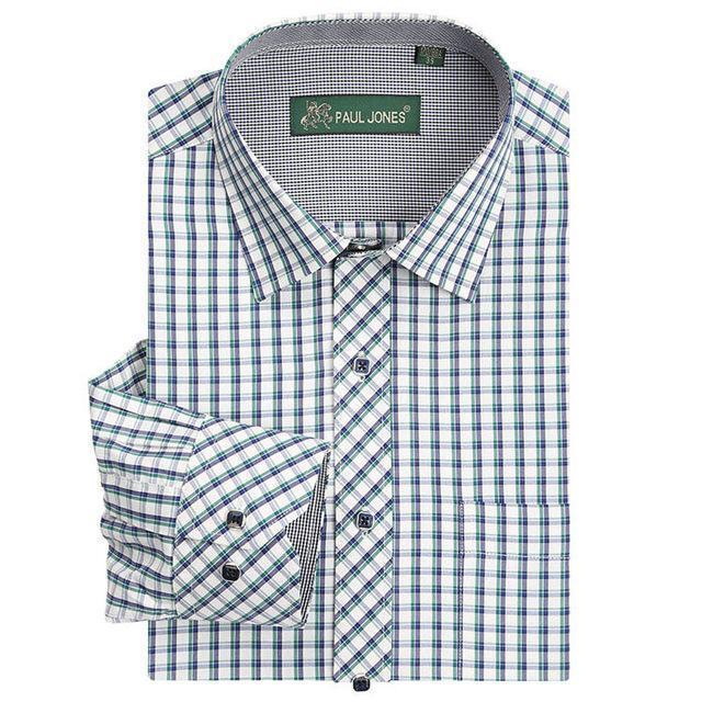 Classic Plaid Shirt / Dress Shirt / Business Formal Shirt-5618-Asian size S-JadeMoghul Inc.