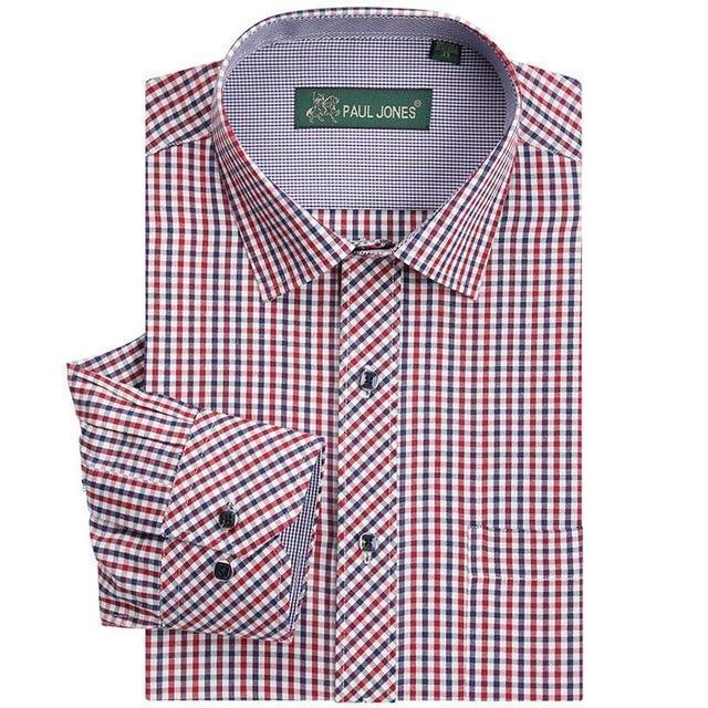 Classic Plaid Shirt / Dress Shirt / Business Formal Shirt-5627-Asian size S-JadeMoghul Inc.