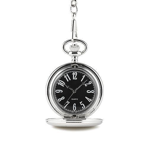 Classic Pocket Watch With Black Face (Pack of 1)-Personalized Gifts By Type-JadeMoghul Inc.