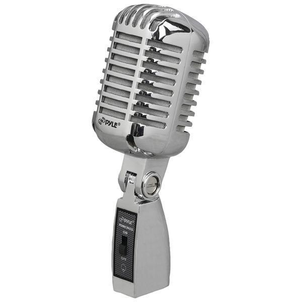 Classic Retro Vintage-Style Dynamic Vocal Microphone (Silver)-Microphones & Accessories-JadeMoghul Inc.