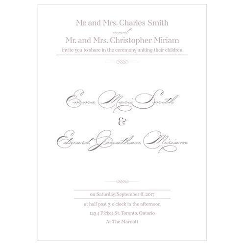 Classic Script Invitation (Pack of 1)-Invitations & Stationery Essentials-JadeMoghul Inc.