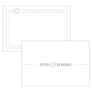 Classic Script Large Rectangular Card (Pack of 1)-Wedding Favor Stationery-JadeMoghul Inc.