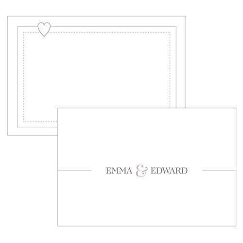 Classic Script Large Rectangular Card (Pack of 1)-Wedding Favor Stationery-JadeMoghul Inc.