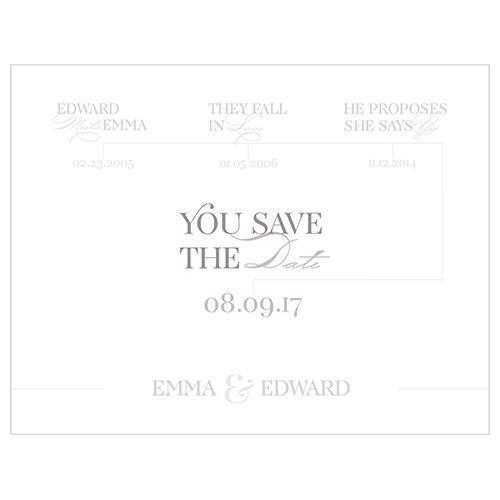 Classic Script Save The Date Card (Pack of 1)-Weddingstar-JadeMoghul Inc.