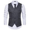 Classic Sleeveless Waistcoat For Men - New Striped Suit Vest - Slim Fit Formal Vest-Dark Gray-S-JadeMoghul Inc.