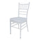 Classic Style Aluminum Chair with Slatted Backrest and Tapered Legs, Glossy White-Accent Chairs-White-Aluminum-JadeMoghul Inc.