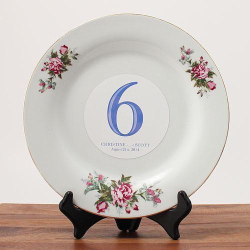 Classic Table Number Diecut Removable Vinyl Numbers 13-18 Vintage Gold (Pack of 6)-Table Planning Accessories-Tangerine Orange-JadeMoghul Inc.