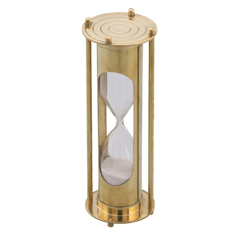 Classical Hourglass - 5 Minute Sand Timer decor In Brass