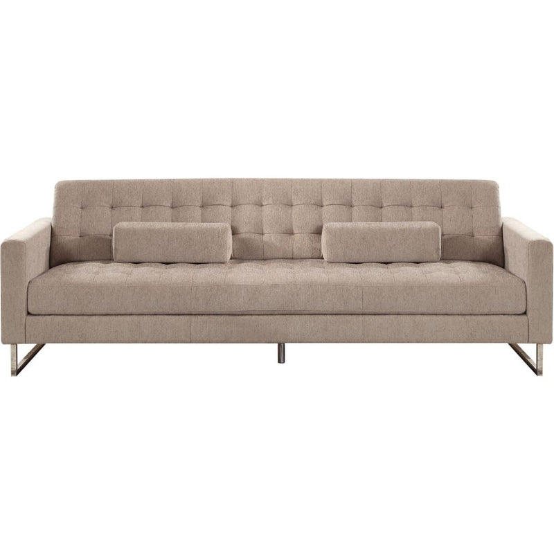 Classy Sofa In Beige Fabric-Sofas-Beige Fabric-Upholstery-JadeMoghul Inc.