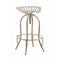 Classy Tractor Seat Adjustable Metal Bar Height Stool, Off White-Bar Stools and Counter Stools-Off White-Metal-JadeMoghul Inc.