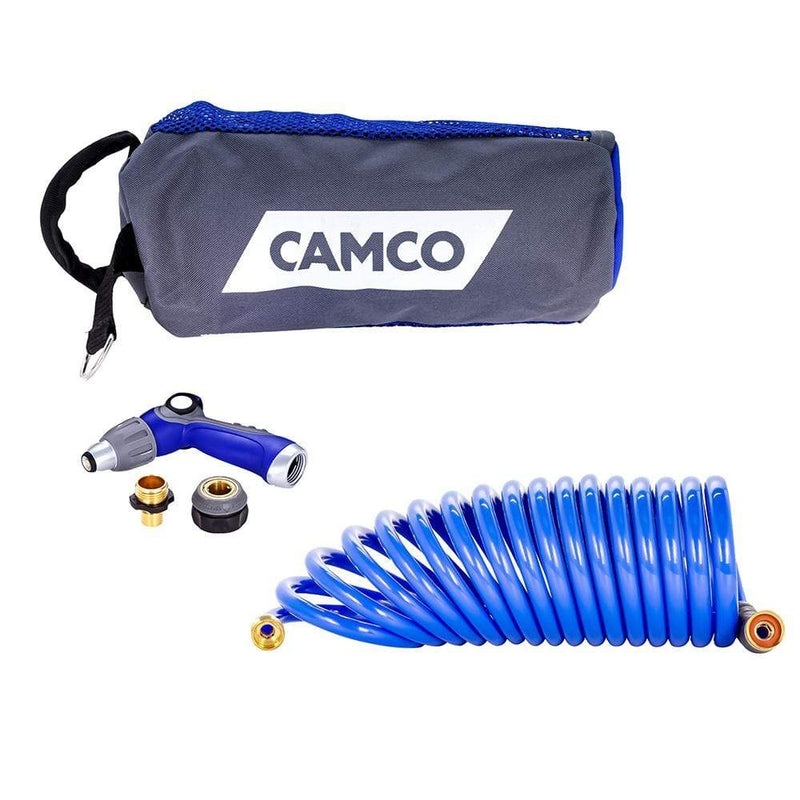 Cleaning Camco 20 Coiled Hose  Spray Nozzle Kit [41980] Camco