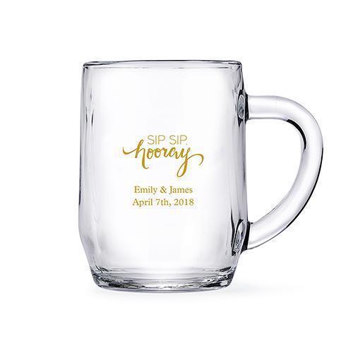 Clear Glass Coffee Mugs - Personalized (Pack of 1)-Popular Wedding Favors-JadeMoghul Inc.