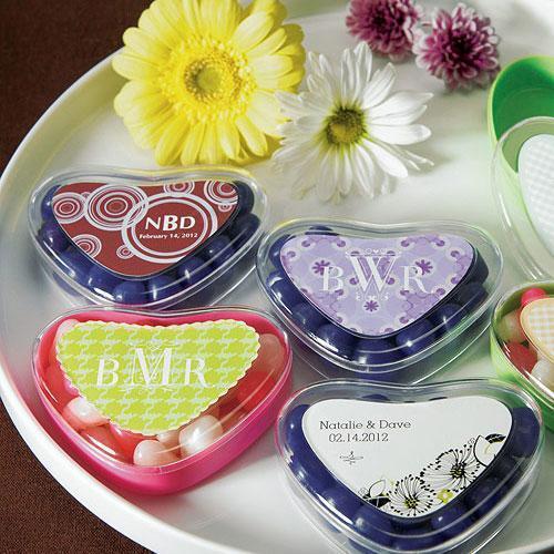 Clear Heart Shaped Favor Box Sweet Candy Container Crystal Clear (Pack of 12)-Wedding Candy Buffet Accessories-JadeMoghul Inc.