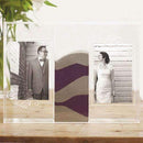 "Clearly Love" Sand Ceremony Shadow Box with Photo Frames (Pack of 1)-Wedding Ceremony Accessories-JadeMoghul Inc.