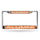 Toyota License Plate Frame Clemson Alumni Laser Chrome Frame