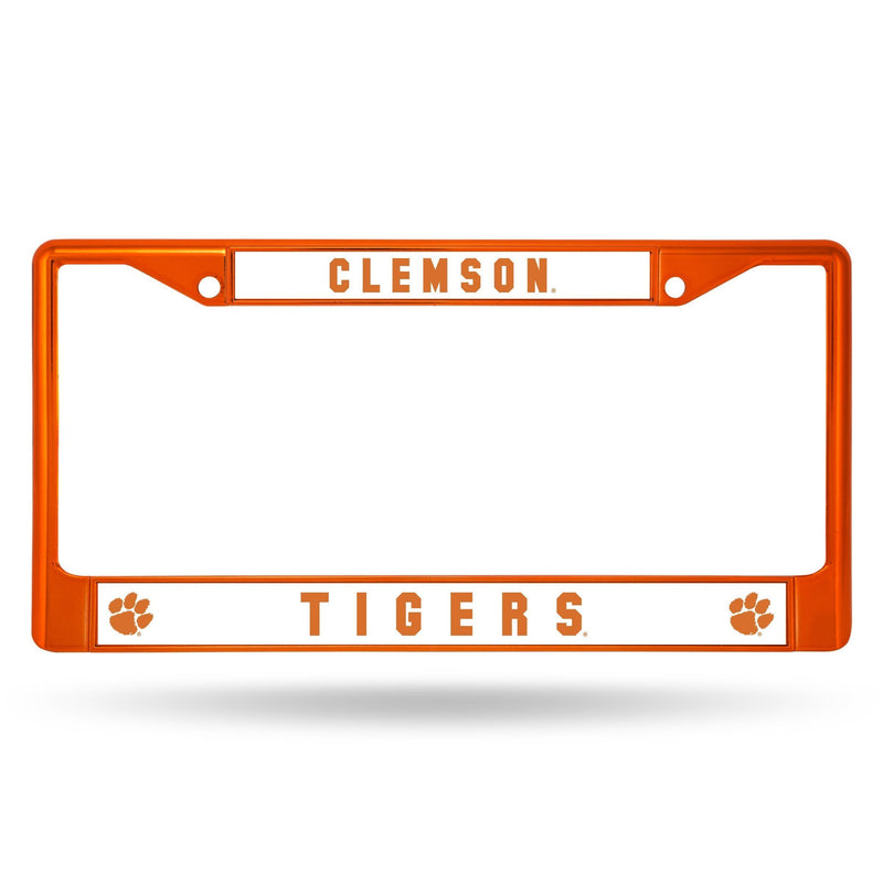 Lexus License Plate Frame Clemson Orange Colored Chrome Frame