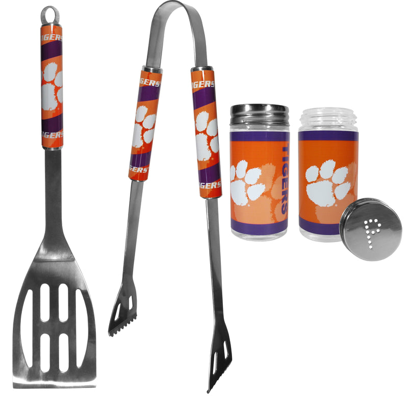 Clemson Tigers 2pc BBQ Set with Tailgate Salt & Pepper Shakers-Tailgating Accessories-JadeMoghul Inc.