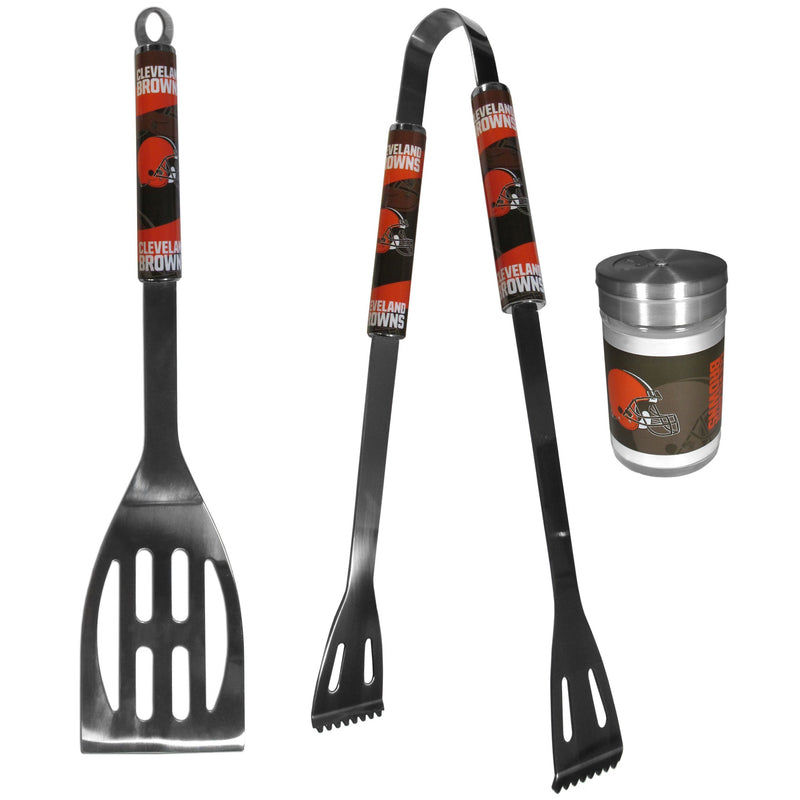 Cleveland Browns 2pc BBQ Set with Season Shaker-Tailgating Accessories-JadeMoghul Inc.
