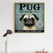 Clever Music Dog Cute Animals Pug Rock Bulldog Canvas Painting Living Room Decoration Hanging Wall Art Pictures Cuadros-20x20 CM No Framed-Violet-JadeMoghul Inc.