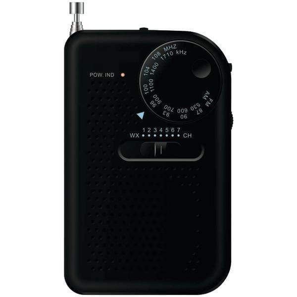Clocks & Radios Portable AM/FM Radio (Black) Petra Industries