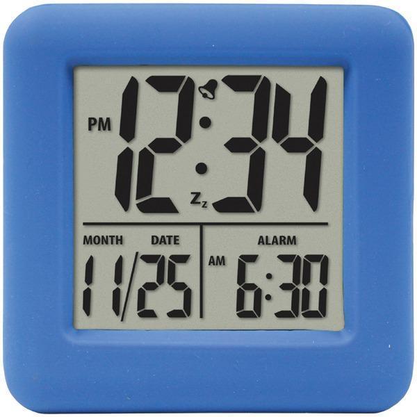 Clocks & Radios Soft Cube LCD Alarm Clock (Blue) Petra Industries