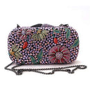 Clutch Purse LO2374 Ruthenium White Metal Clutch with Top Grade Crystal