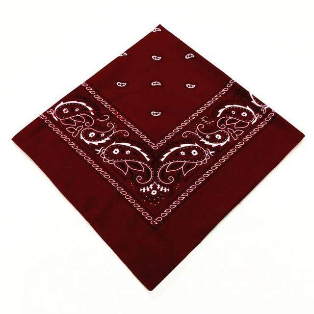 CN Fashion Cotton Bandana Headbands Square Scarf 55cm*55cm Black Red Paisley Printed Hairbands For Women/Men/Boys/Girls AExp