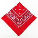 CN Fashion Cotton Bandana Headbands Square Scarf 55cm*55cm Black Red Paisley Printed Hairbands For Women/Men/Boys/Girls AExp