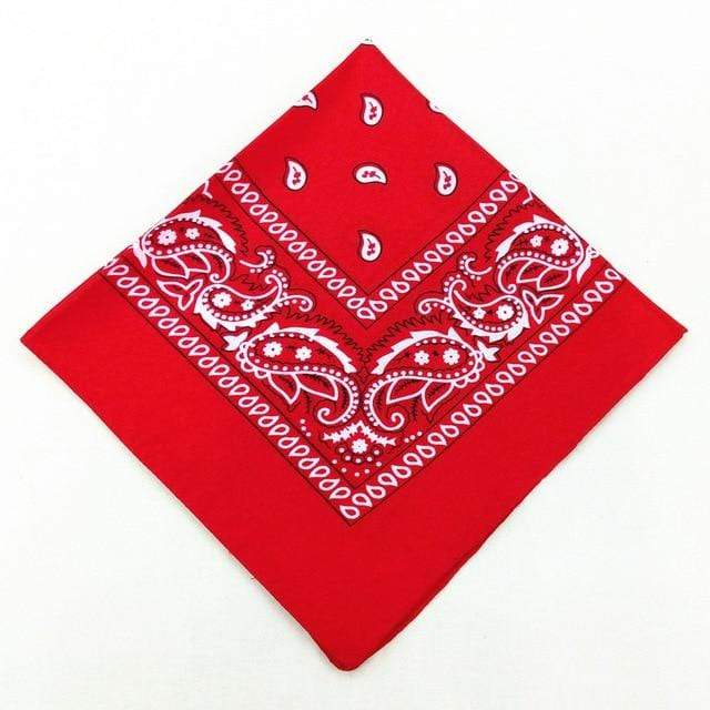 CN Fashion Cotton Bandana Headbands Square Scarf 55cm*55cm Black Red Paisley Printed Hairbands For Women/Men/Boys/Girls AExp