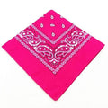 CN Fashion Cotton Bandana Headbands Square Scarf 55cm*55cm Black Red Paisley Printed Hairbands For Women/Men/Boys/Girls AExp