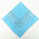 CN Fashion Cotton Bandana Headbands Square Scarf 55cm*55cm Black Red Paisley Printed Hairbands For Women/Men/Boys/Girls AExp