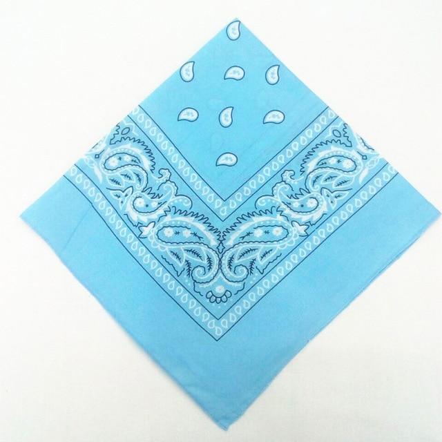 CN Fashion Cotton Bandana Headbands Square Scarf 55cm*55cm Black Red Paisley Printed Hairbands For Women/Men/Boys/Girls AExp