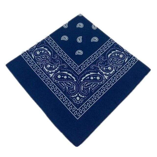 CN Fashion Cotton Bandana Headbands Square Scarf 55cm*55cm Black Red Paisley Printed Hairbands For Women/Men/Boys/Girls AExp