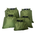 Coated silicone fabric pressure waterproof dry bag Storage Pouch Rafting Canoeing Boating dry bag 1.5/2.5/3.5/4.5/6 L-China-5pcs army green-JadeMoghul Inc.