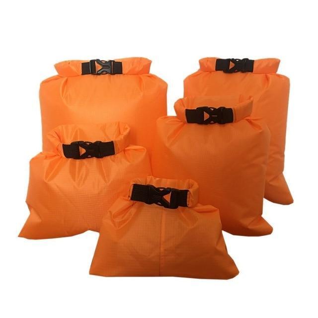 Coated silicone fabric pressure waterproof dry bag Storage Pouch Rafting Canoeing Boating dry bag 1.5/2.5/3.5/4.5/6 L-China-5pcs orange-JadeMoghul Inc.