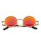 Coating Mirrored Sunglasses / Round Circle Sun-Glasses-C04 Gold Red-JadeMoghul Inc.